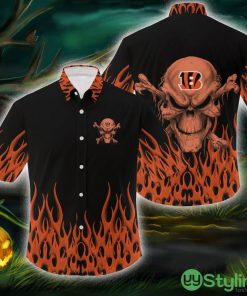 Cincinnati Bengals NFL Skull Halloween Gift Fans Hawaiian Shirt For Men And Women - Cincinnati Bengals NFL Skull Halloween Gift Fans Hawaiian Shirt For Men And Women
