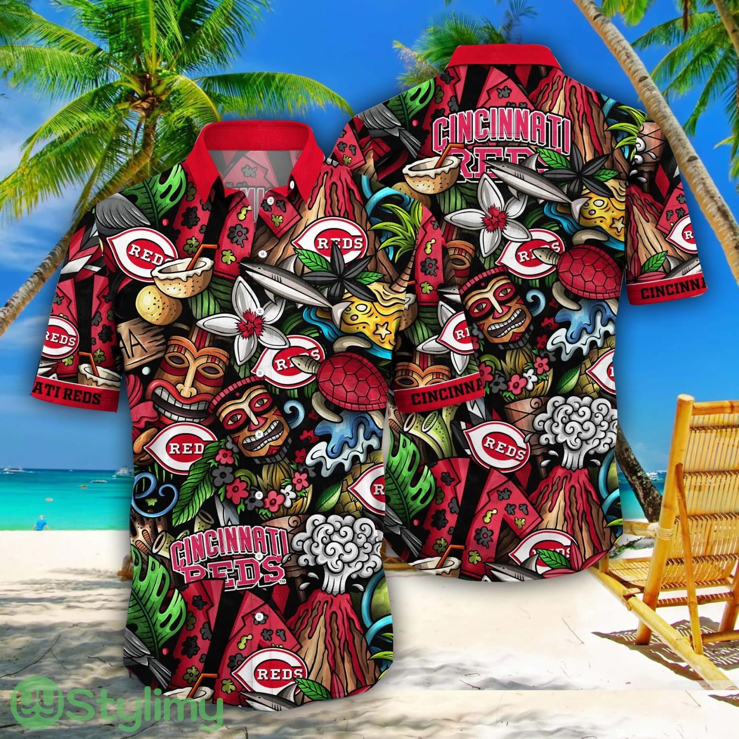Cincinnati Reds MLB Flower Aloha Summer Hawaii Shirts 1 Cincinnati Reds MLB Flower Aloha Summer Hawaii Shirts Product Photo 1