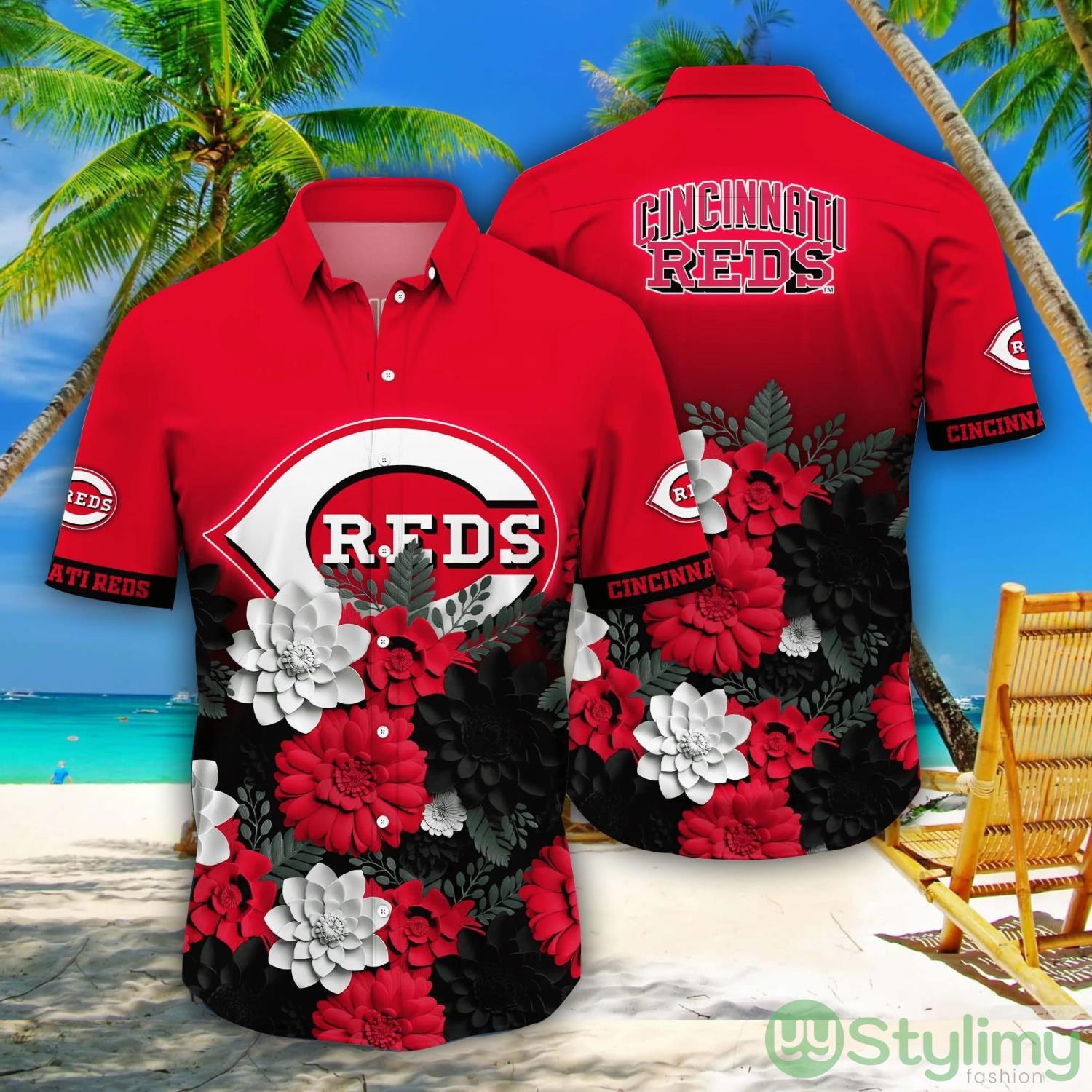 Cincinnati Reds MLB Flower Pattern Hawaiian Shirt For Fans 2 Cincinnati Reds MLB Flower Pattern Hawaiian Shirt For Fans Product Photo 1