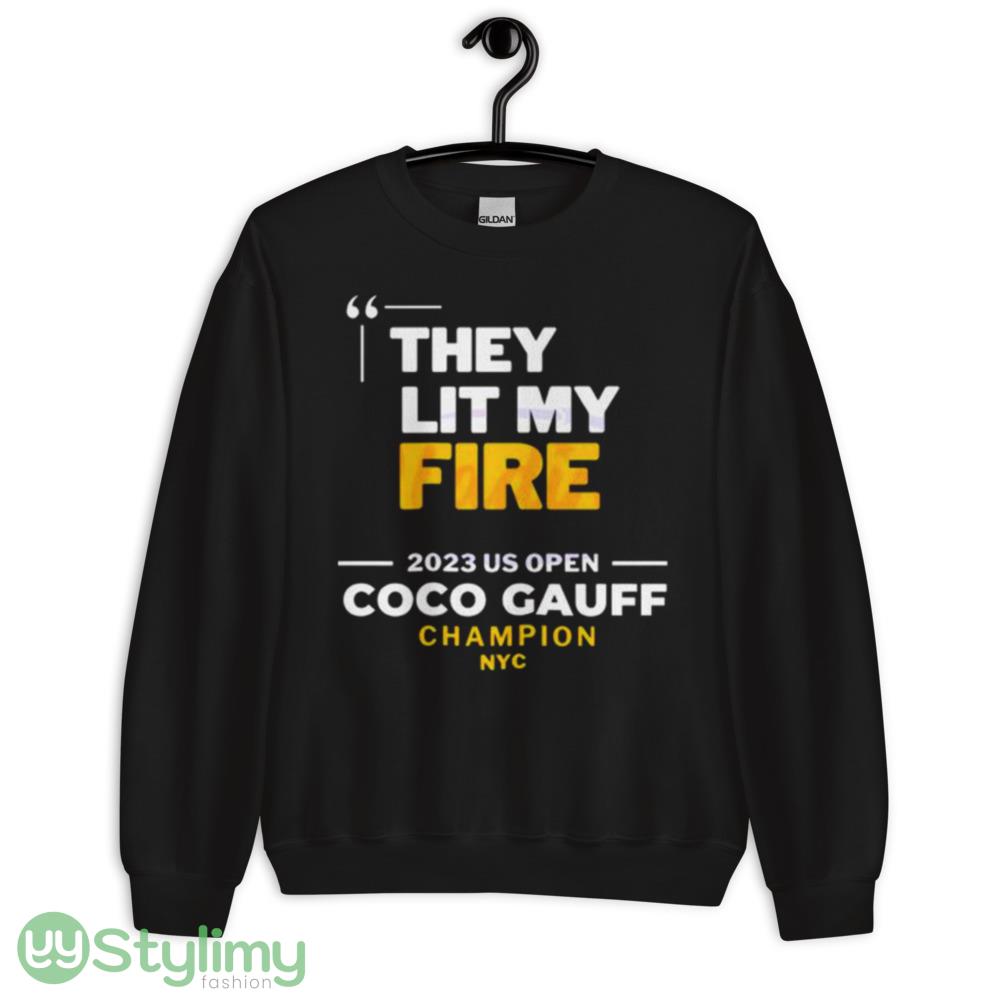 Coco Gauff They Lit My Fire 2023 US Open Champion NYC shirt 6 Coco Gauff They Lit My Fire 2023 US Open Champion NYC shirt - Unisex Crewneck Sweatshirt