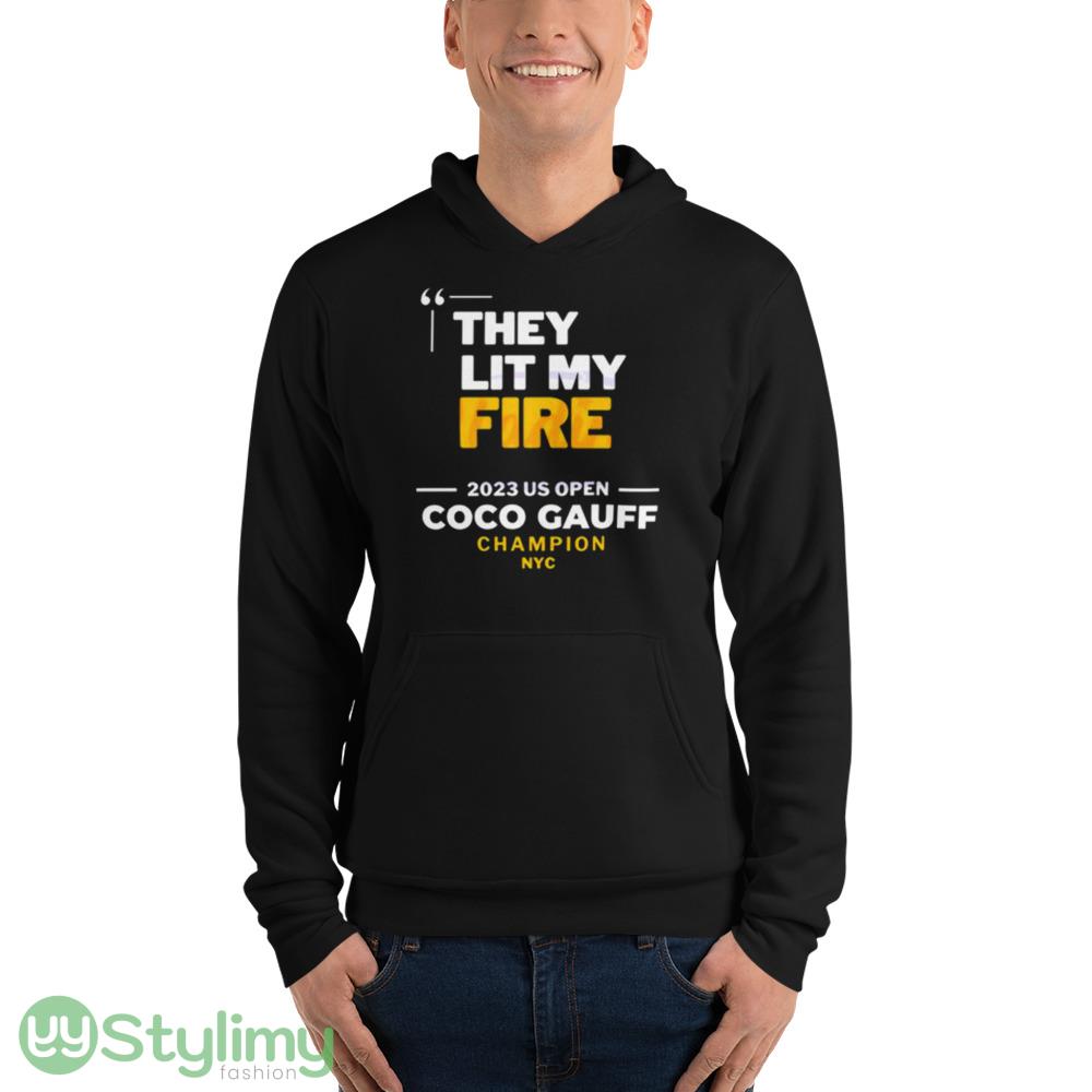 Coco Gauff They Lit My Fire 2023 US Open Champion NYC shirt 8 Coco Gauff They Lit My Fire 2023 US Open Champion NYC shirt - Unisex Fleece Pullover Hoodie