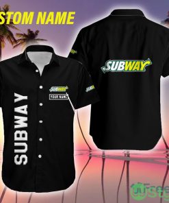Custom Name subway Brand Collar 3D Hawaiian Shirt For Summer - Custom Name subway Brand Collar 3D Hawaiian Shirt For Summer