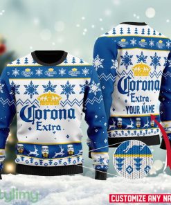 Customized Name Corona Extra Ugly Christmas Sweater Cute Christmas Gift For Family Product Photo 1
