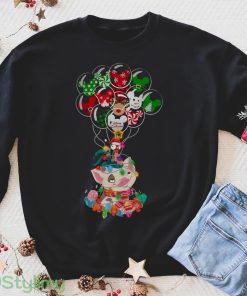 Cute Moana Pua and Hei Hei Balloon Xmas Light Sweatshirt Product Photo 1