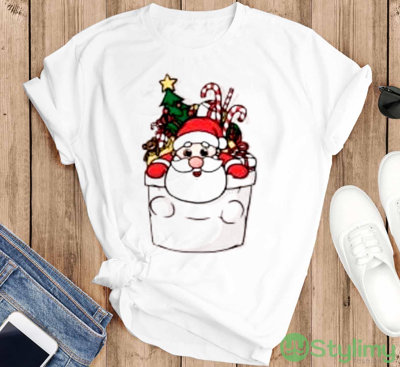 Cute Pocket Santa Shirt 2 Cute Pocket Santa Shirt - T-SHIRT FLAT