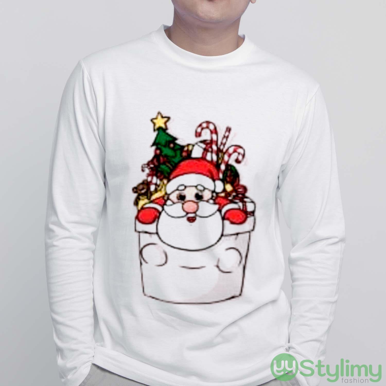 Cute Pocket Santa Shirt 5 Cute Pocket Santa Shirt - White Sweatshirt
