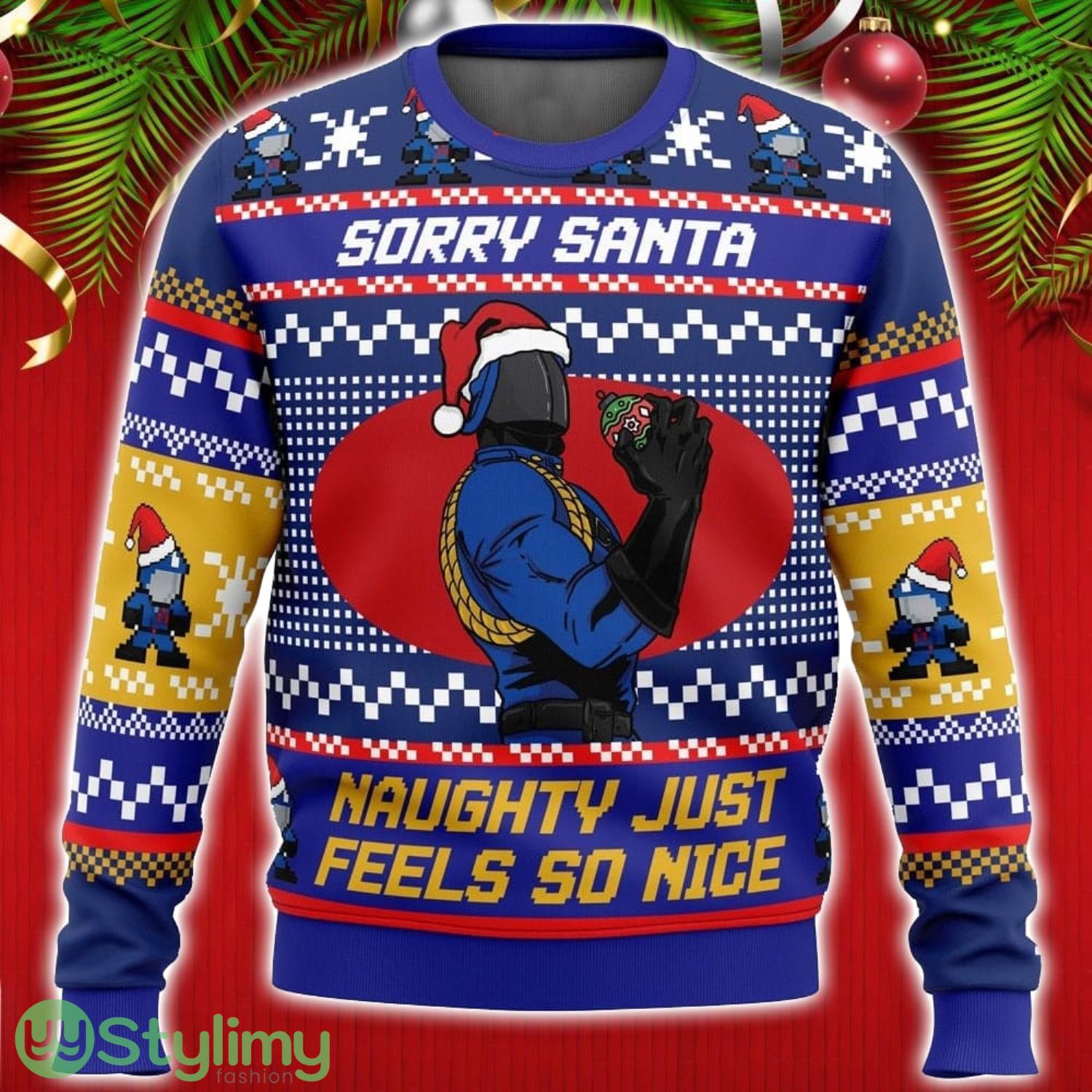 Cute Xmas Ugly Sweater Sorry Santa Cobra Commander GI Joe Ugly Christmas Sweater Unisex Christmas Gift 3 Cute Xmas Ugly Sweater Sorry Santa Cobra Commander GI Joe Ugly Christmas Sweater Unisex Christmas Gift Product Photo 1