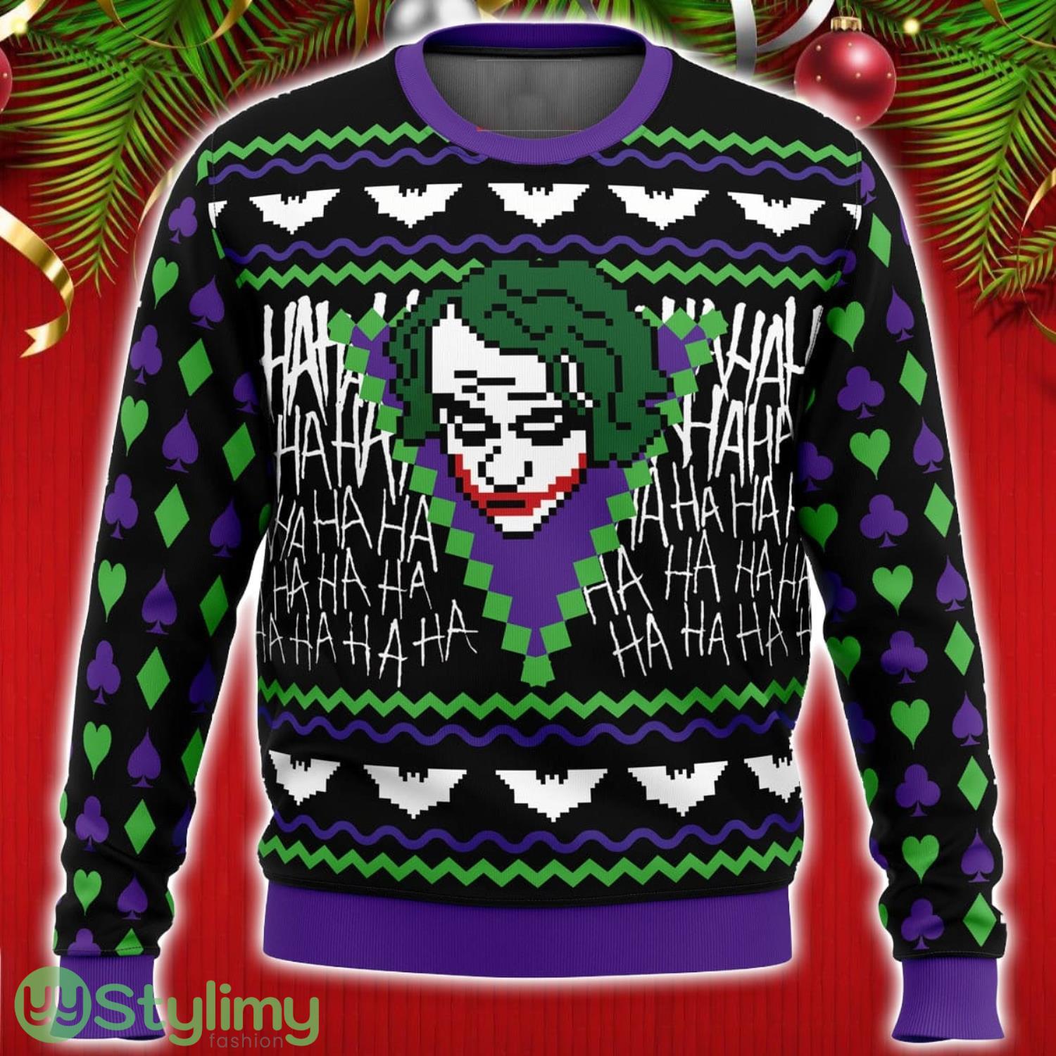 Cute Xmas Ugly Sweater The Joker Ugly Christmas Sweater Unisex Christmas Gift 3 Cute Xmas Ugly Sweater The Joker Ugly Christmas Sweater Unisex Christmas Gift Product Photo 1