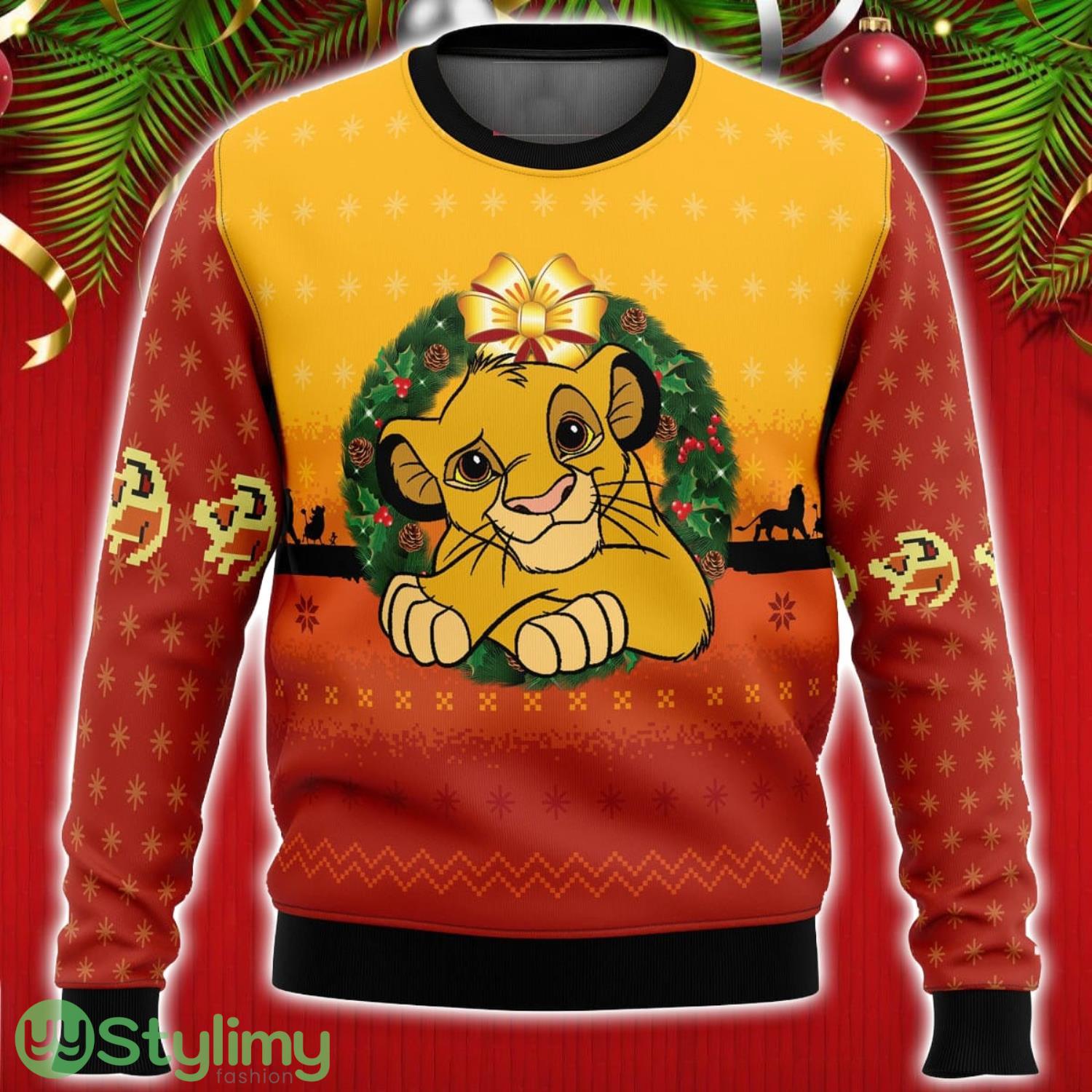 Cute Xmas Ugly Sweater The Lion King Ugly Christmas Sweater Unisex Christmas Gift 3 Cute Xmas Ugly Sweater The Lion King Ugly Christmas Sweater Unisex Christmas Gift Product Photo 1