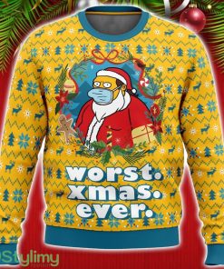 Cute Xmas Ugly Sweater Worst Christmas Ever Simpsons Ugly Christmas Sweater Unisex Christmas Gift Product Photo 1