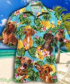 Dachshund Dog Lovers Pineapple Tropical Hawaiian Shirt Product Photo 1
