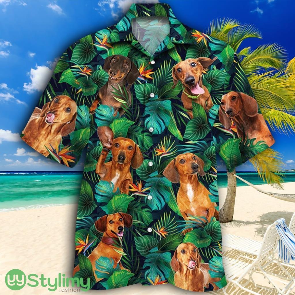 Dachshund Dog Lovers Tropical Leaves Tropical Hawaiian Shirt 2 Dachshund Dog Lovers Tropical Leaves Tropical Hawaiian Shirt Product Photo 1