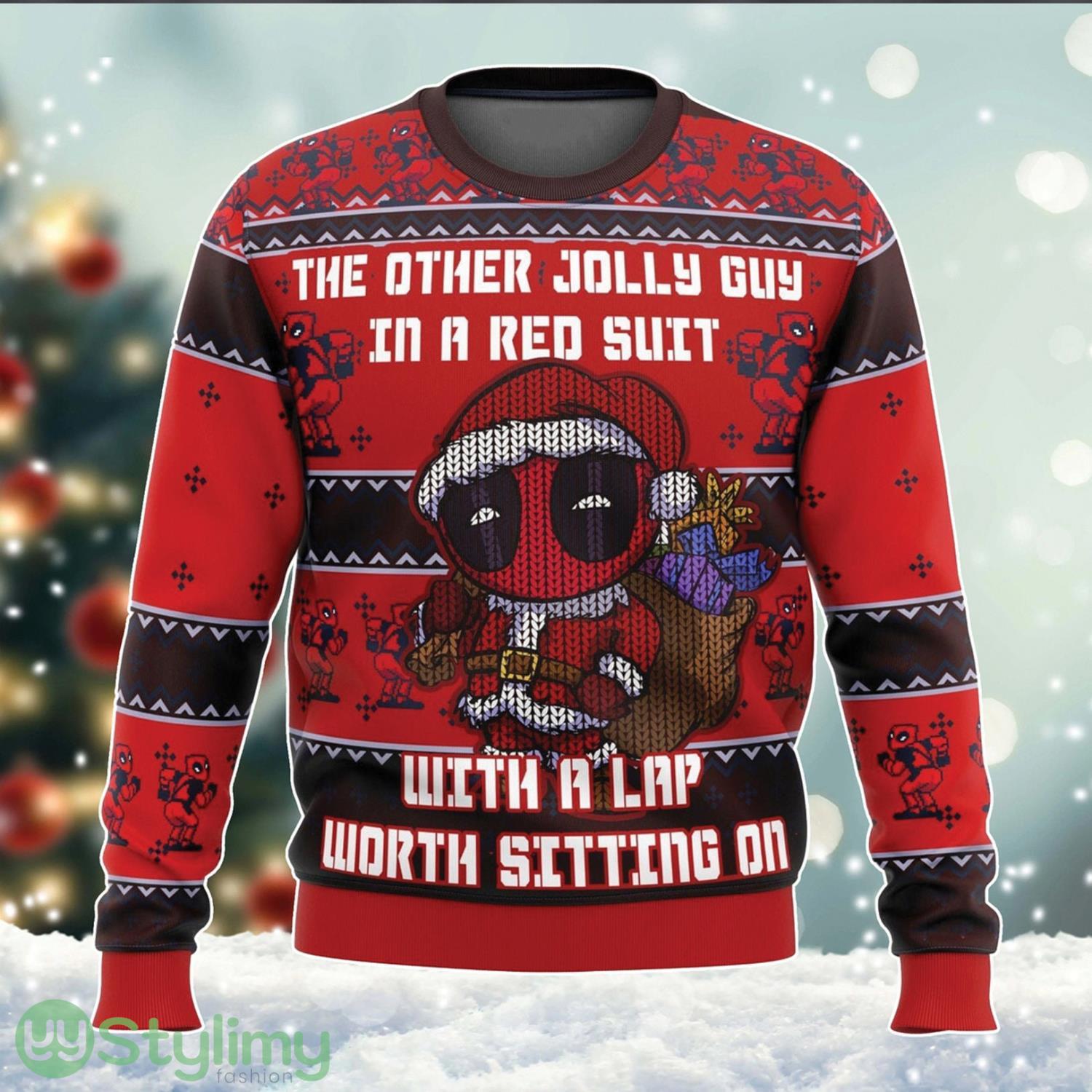 Deadpool Movie Ugly Christmas Sweater Cute Christmas Gift For Family Marvel Movie Lover Gift 3 Deadpool Movie Ugly Christmas Sweater Cute Christmas Gift For Family Marvel Movie Lover Gift Product Photo 1