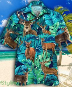Deer Lovers Tropical Hawaiian Shirt Product Photo 1