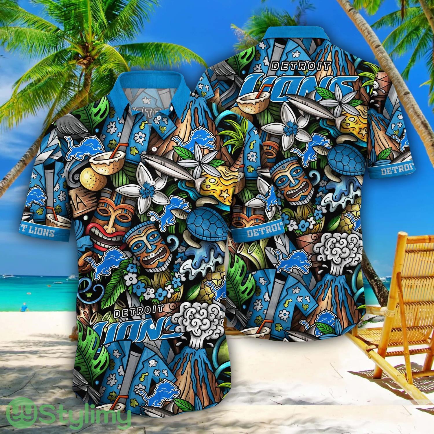 Detroit Lions NFL Flower Aloha Summer Hawaii Shirts 1 Detroit Lions NFL Flower Aloha Summer Hawaii Shirts Product Photo 1