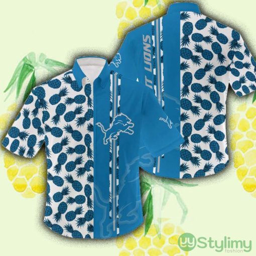 Detroit Lions Pineapple NFL Hawaiian Shirt For Men And Women Gift For Fans