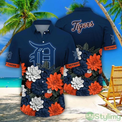 Detroit Tigers MLB Flower Pattern Hawaiian Shirt For Fans