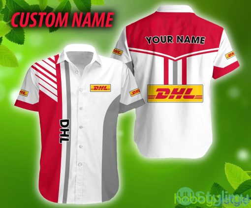 dhl Personalized Name Retro Brand Aloha Hawaiian Beach Shirt For Summer