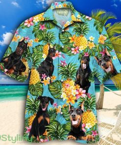 Doberman Pinscher Dog Lovers Pineapple Tropical Hawaiian Shirt Product Photo 1