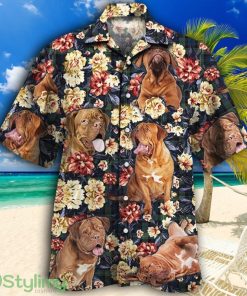 Dogue de Bordeaux Dog Lovers Green Plaid Pattern Tropical Hawaiian Shirt Product Photo 1