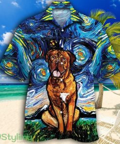 Dogue de Bordeaux Dog Lovers Night Tropical Hawaiian Shirt Product Photo 1