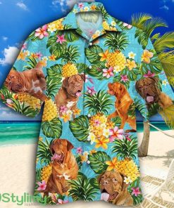 Dogue de Bordeaux Dog Lovers Pineapple Tropical Hawaiian Shirt Product Photo 1