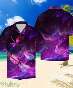 Dragonfly Purple Light Hawaiian Shirt Summer Gift For Men And Women Product Photo 1
