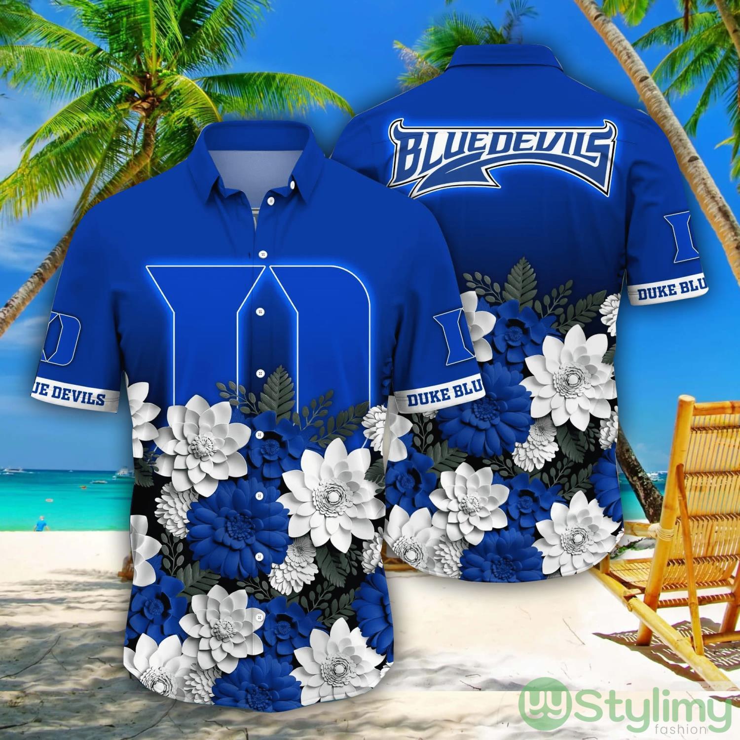 Duke Blue Devils NCAA2 Flower Pattern Hawaiian Shirt For Fans 1 Duke Blue Devils NCAA2 Flower Pattern Hawaiian Shirt For Fans Product Photo 1