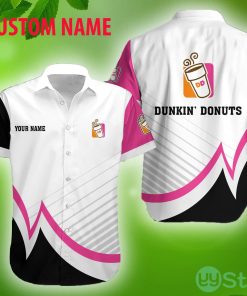 Dunkin’ Donuts Personalized Name Island Logo Aloha Hawaiian Shirt Tropical Aloha For Mens - Dunkin’ Donuts Personalized Name Island Logo Aloha Hawaiian Shirt Tropical Aloha For Mens