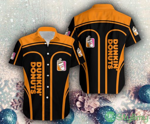 Dunkin’ Donuts Sunset Logo AOP Hawaiian Shirt Men And Women Gift - Dunkin’ Donuts Sunset Logo AOP Hawaiian Shirt Men And Women Gift