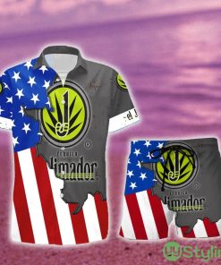 El Jimador USA Flag Aloha Summer Beach Hawaiian Combo Shirt And Short Gift Hawaiian For Mens - El Jimador USA Flag Aloha Summer Beach Hawaiian Shirt And Short_1
