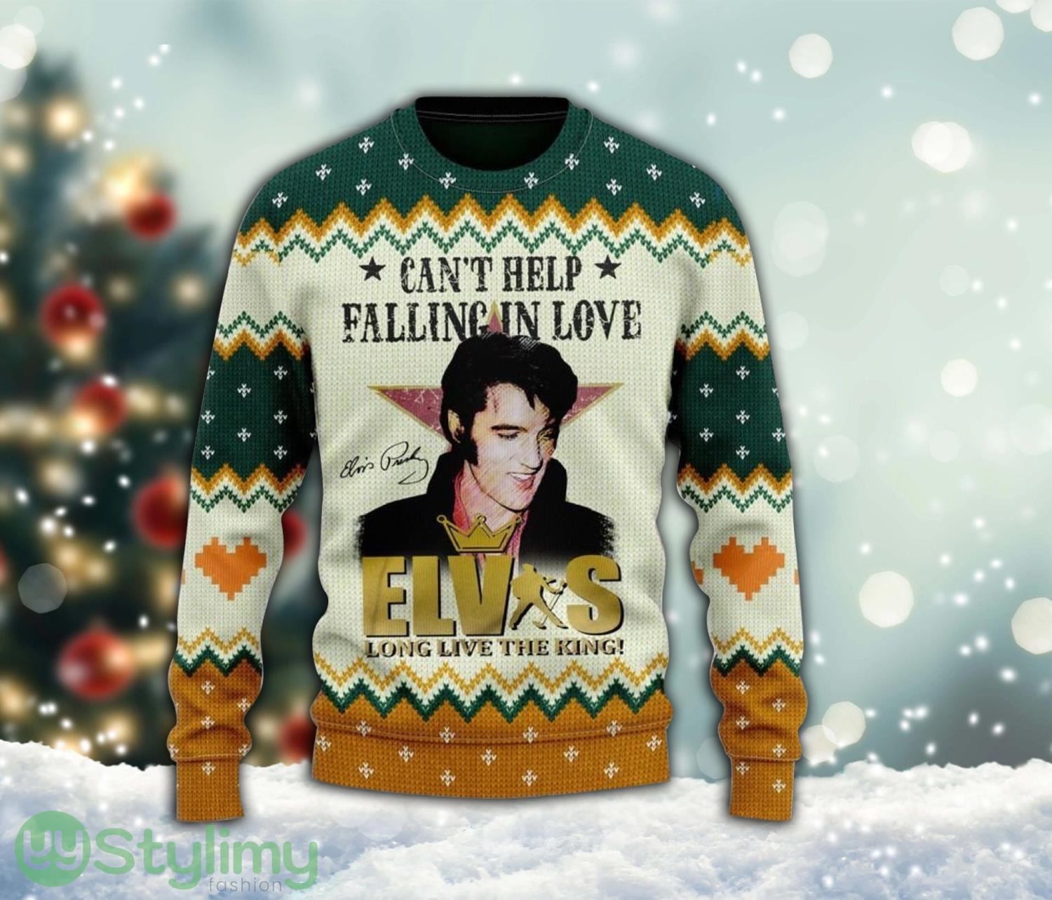 Elvis Presley Long Live The King Ugly Christmas Sweater Cute Christmas Gift For Family 3 Elvis Presley Long Live The King Ugly Christmas Sweater Cute Christmas Gift For Family Product Photo 1