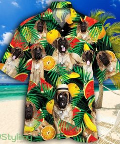 English Mastiff Dog Lovers Tropical Fruits Tropical Hawaiian Shirt Product Photo 1