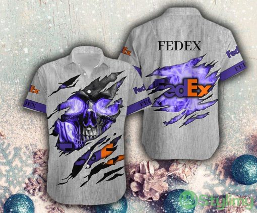 FEDEX Bold Logo Beach Hawaiian Shirt For Men And Women - FEDEX Bold Logo Beach Hawaiian Shirt For Men And Women