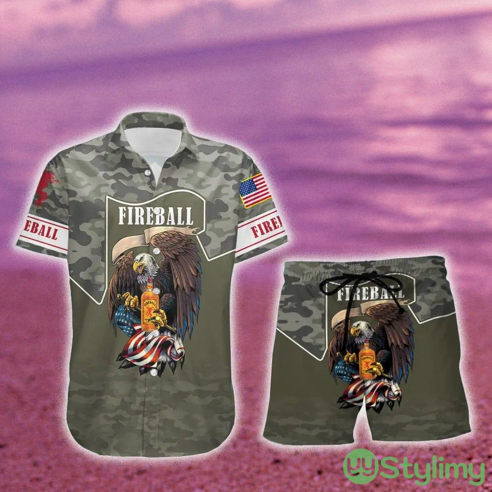 Fireball Cinnamon WhiskyGreen Camo Eagle USA Flag Hawaiian Combo Shirt And Short Gift Hawaiian For Mens 3 Fireball Cinnamon WhiskyGreen Camo Eagle USA Flag Hawaiian Combo Shirt And Short Gift Hawaiian For Mens - Fireball Cinnamon WhiskyGreen Camo Eagle USA Flag Hawaiian Shirt And Short_1