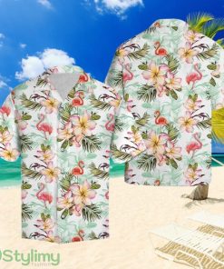 Flamingo Frangipani Flower Hawaiian Shirt Summer Gift For Men And Women Product Photo 1