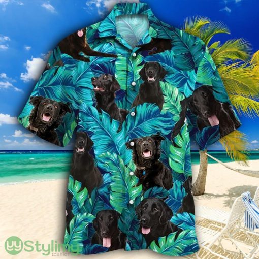 Flat-coated Retriever Dog Lovers Tropical Hawaiian Shirt