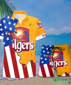 Folgers USA Flag Aloha Summer Beach Hawaiian Combo Shirt And Short Gift Hawaiian For Mens - Folgers USA Flag Aloha Summer Beach Hawaiian Shirt And Short_1