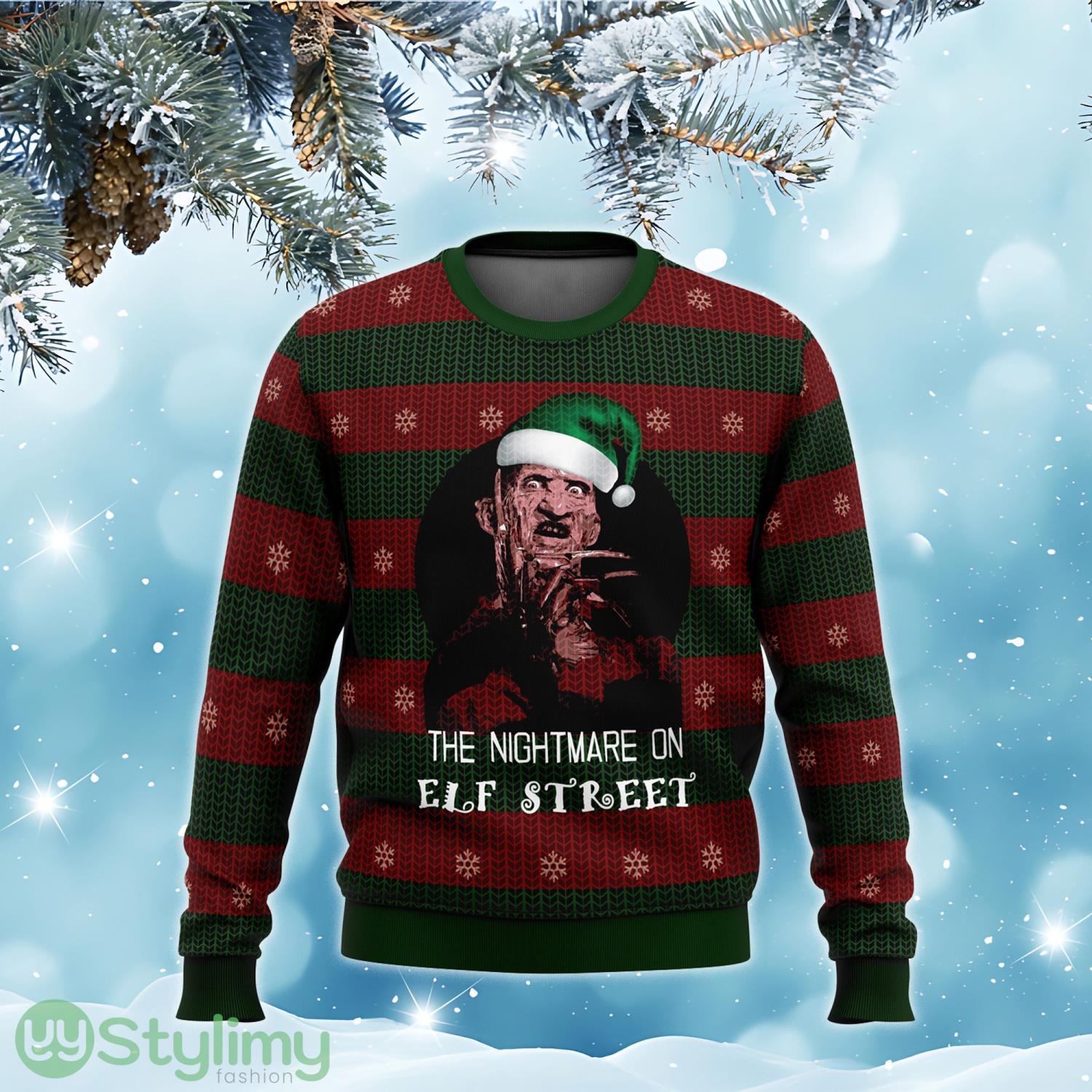 Fred-dy Krueger Ugly Christmas Sweater Cute Christmas Gift For Family 3 Fred-dy Krueger Ugly Christmas Sweater Cute Christmas Gift For Family Product Photo 1