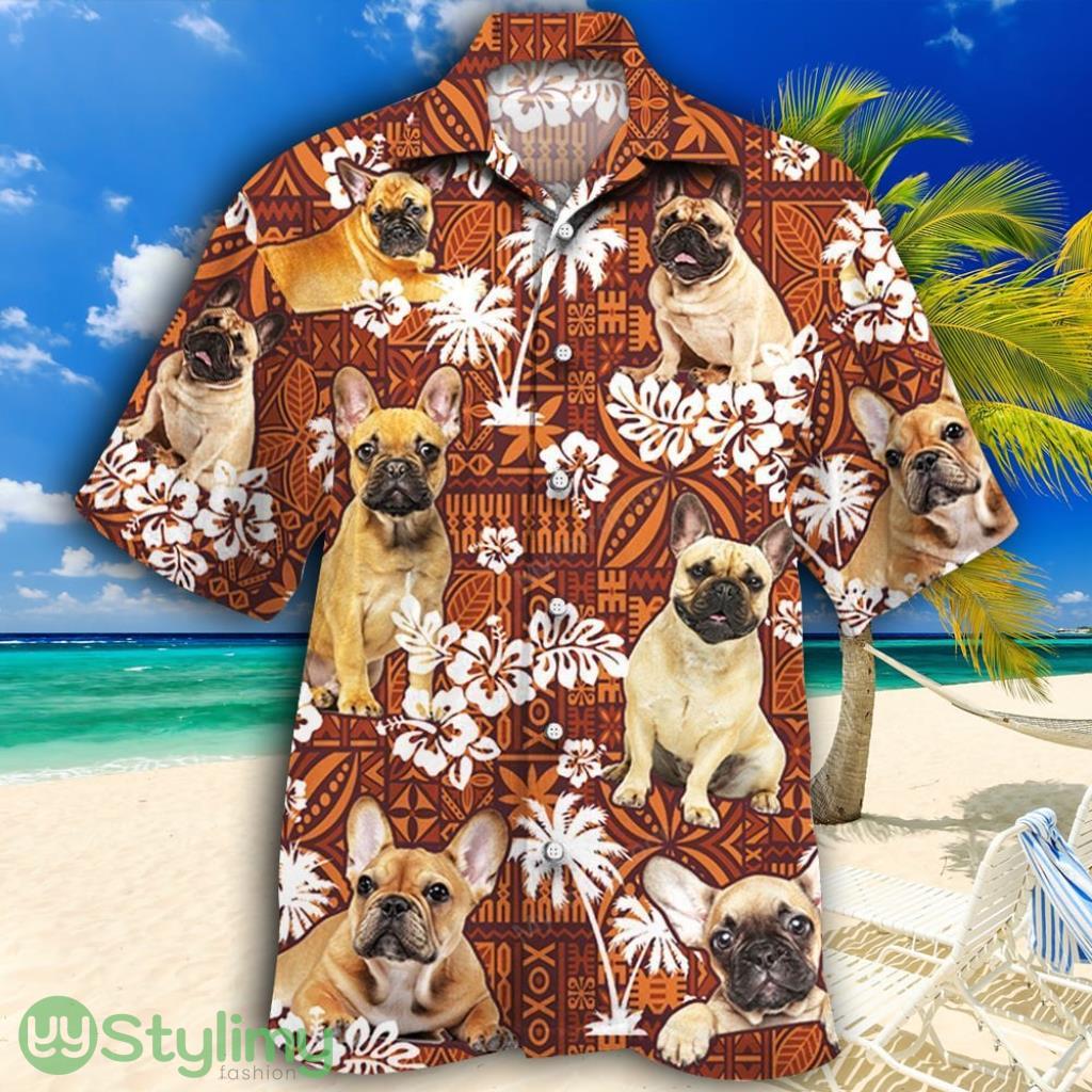 French Bulldog Dog Lovers Red Tribal Pattern Tropical Hawaiian Shirt 2 French Bulldog Dog Lovers Red Tribal Pattern Tropical Hawaiian Shirt Product Photo 1