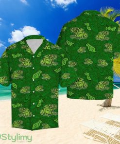 Frog Green Pattern Hawaiian Shirt Summer Gift For Men And Women Product Photo 1