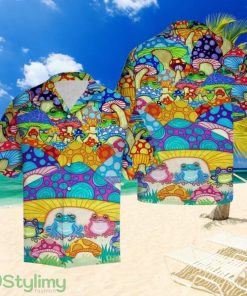 Frogs And Magic Mushrooms Hawaiian Shirt Summer Gift For Men And Women Product Photo 1