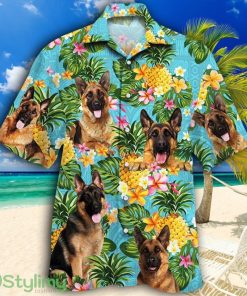 German Shepherd Dog Lovers Pineapple Tropical Hawaiian Shirt Product Photo 1