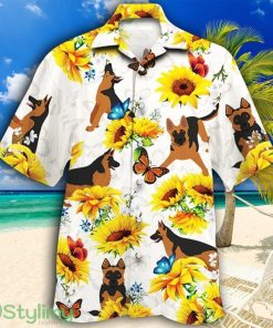 German Shepherd Dog Lovers Sun Flower Tropical Hawaiian Shirt Product Photo 1