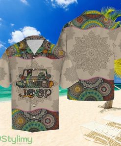 German Shepherd Riding On Jeep Mandala Hawaiian Shirt Summer Gift For Men And Women Product Photo 1