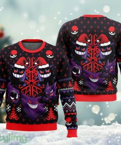 Ghosts Gen-gar Ghastly Pokemon Ugly Christmas Sweater Cute Christmas Gift For Family Gifts Product Photo 1