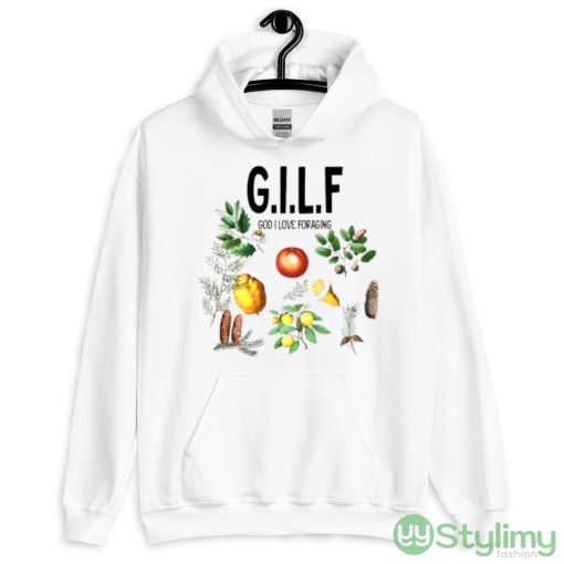 GILF god I love foraging shirt - 18500 Unisex Heavy Blend Hooded Sweatshirt-1
