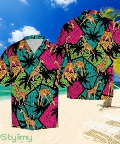 Giraffe Coconut Palm Tree Hawaiian Shirt Summer Gift For Men And Women Product Photo 1