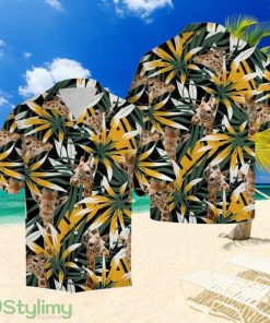 Giraffe Tropical Leaves Hawaiian Shirt Summer Gift For Men And Women Product Photo 1