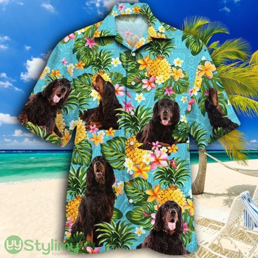 Gordon Setter Dog Lovers Pineapple Tropical Hawaiian Shirt